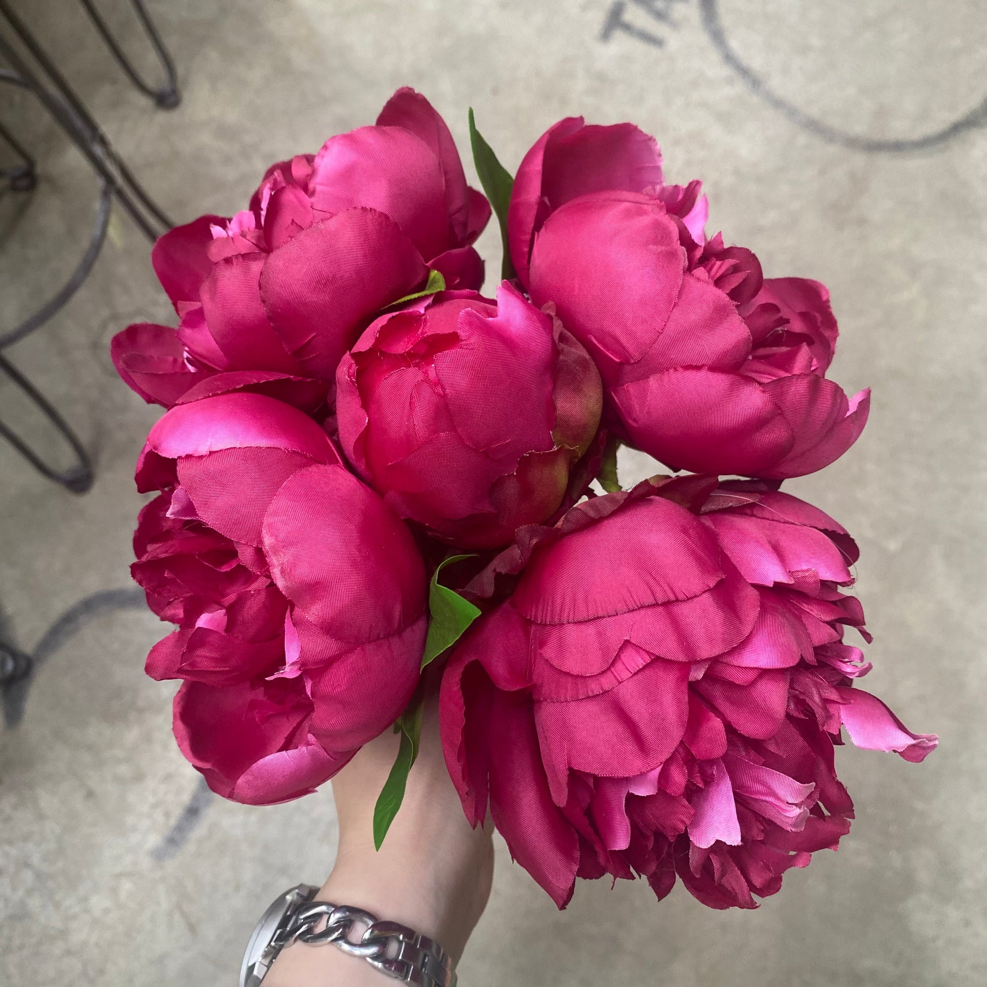 Vibrant 10" Peony Bundle AB in rich pink hues, perfect for floral arrangements or home decor.